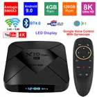 8K из нержавеющей стали многофункциональное de ТВ inteligente X10 MAX Android 9,0 Amlogic S905X3 4G 128 ГБ Встроенная память pantalla светодиодный de 5G двойной WI-FI BT4.0 USB 3,0 ТВ-приставка