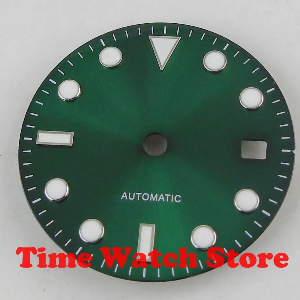 Суперсветящийся циферблат для часов зеленый ETA 28 5 2824 MIYOTA 2836 821A DG 8215 движение D101 2813