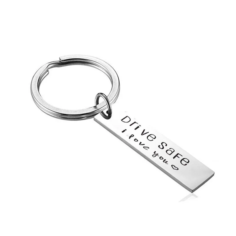 

2@# Car Keychain Ping'an Pendant Auto Parts Metal Jewelry Stainless Steel Keychain Safe Pendant Key Chain Women Originality