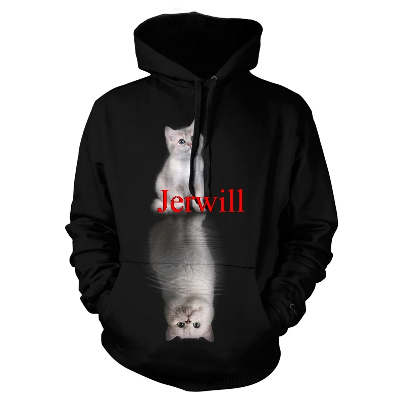 

Inverted Image Cat/Dog Hoodies Men Clothes 2021 Printed Streetwear Hoody Pullover Top Sweatshirts Harajuku Fashion