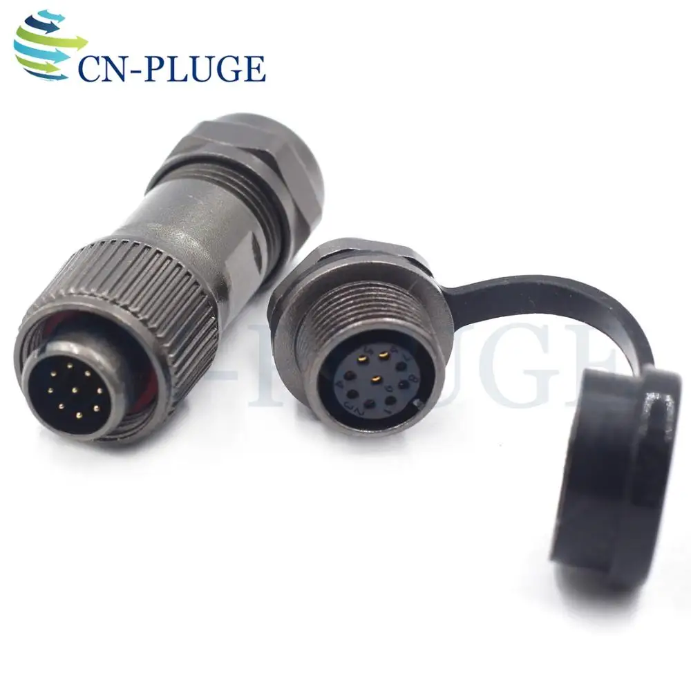 WEIPU ST12 9 контактный металлический водонепроницаемый Промышленный разъем с задней
