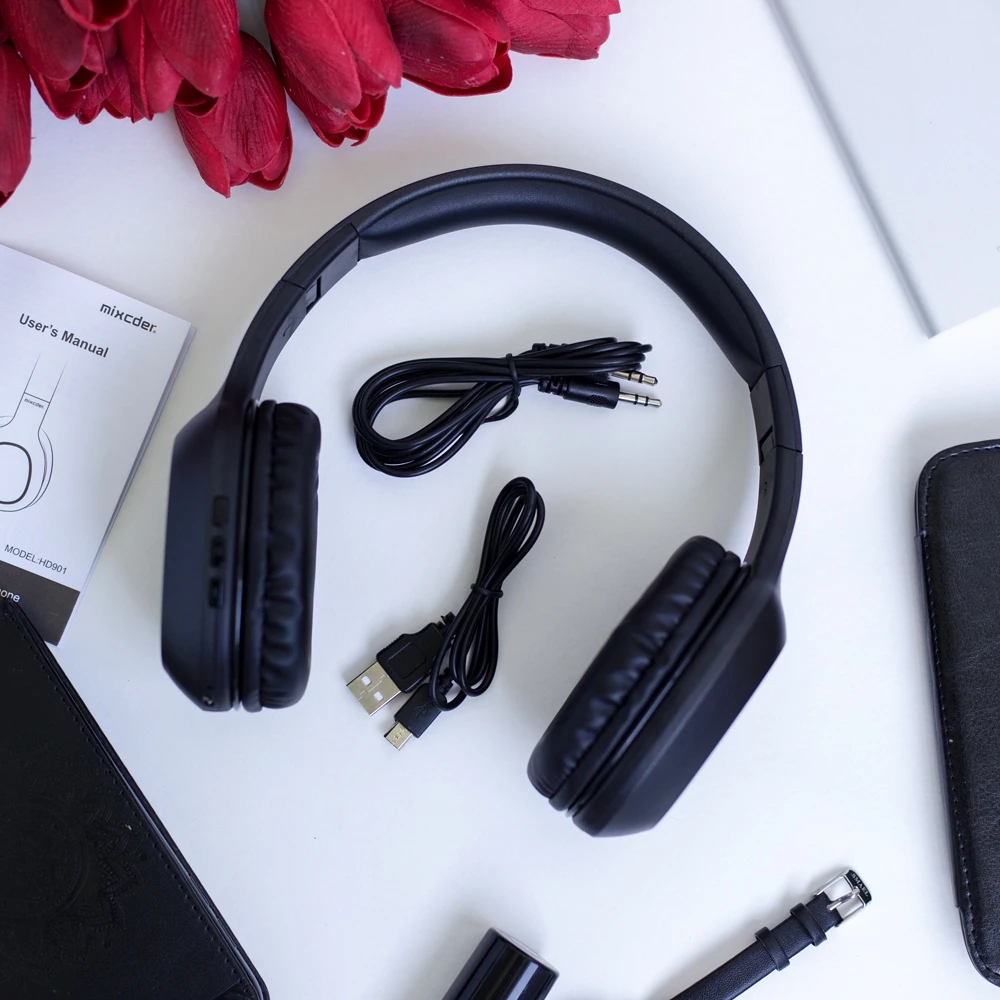 Mixcder HD901 Беспроводные наушники с микрофоном TF карта Bluetooth гарнитура наушники для iPhone 11 складные регулируемые наушники