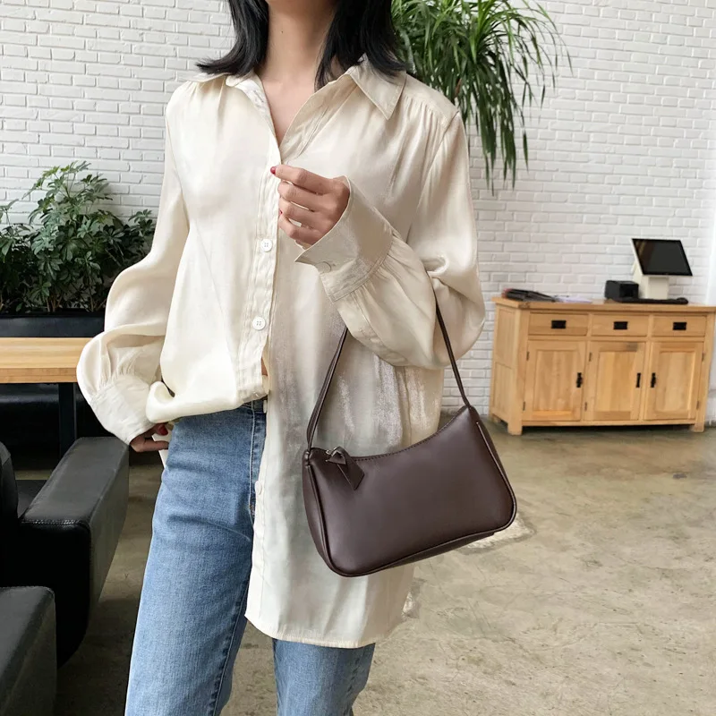 

Women's Bag 2020 Spring/Summer New Baguette Bag Western Style Shoulder Bag Underarm Portable Casual Women's Bag Satchels