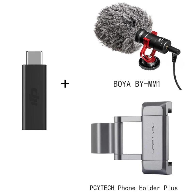 add Holder Mic Для оригинального DJI Osmo карманного микрофона адаптер 3,5 мм поддерживает внешний 3,5 мм крепление для микрофона разъем TRS DJI Osmo карманные аксессуары - Цвет: add Holder Mic