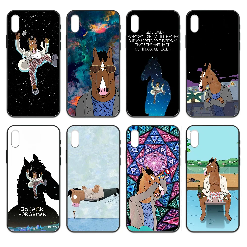 Чехол для телефона Bo Jack Horseman корпус iphone 4 4s 5 5S SE 5C 6 6S 7 8 plus X XS XR 11 PRO MAX 2020 черный чехол