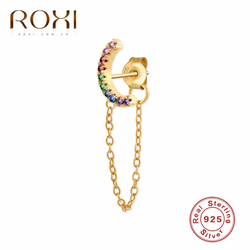 Женские Висячие серьги ROXI минималистичные из стерлингового серебра 925 пробы с