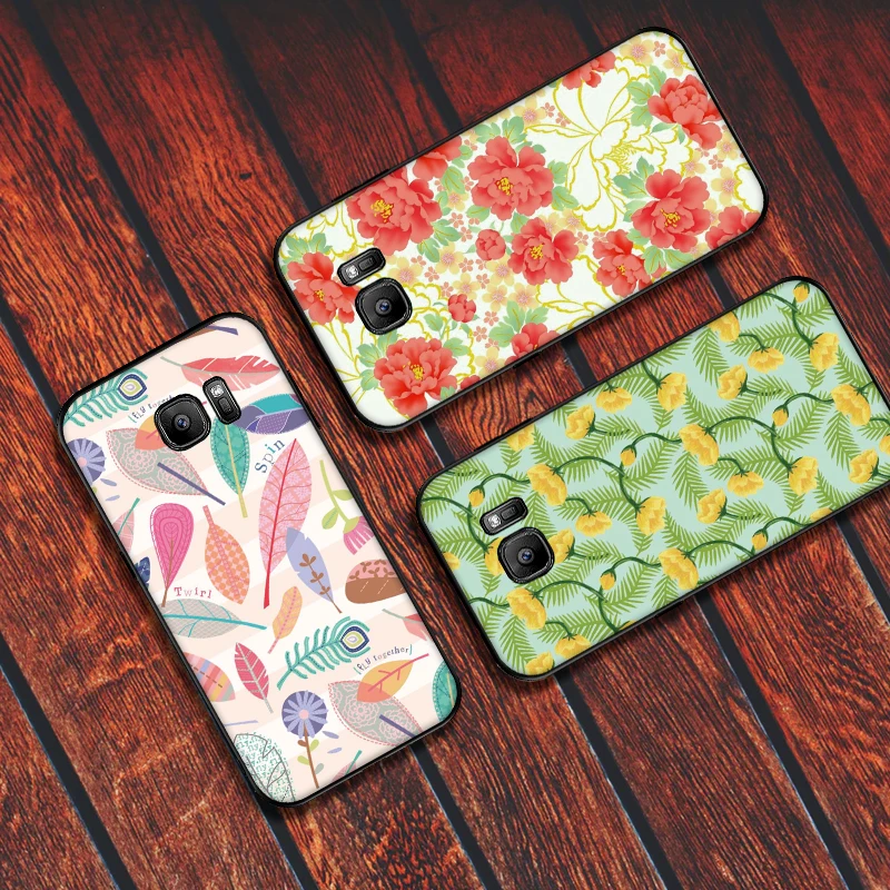 Tiled roses с разноцветными цветами для Samsung Note 8 9 M10 M20 M30 S6 S7 Edge S8 S9 S10 PLUS TPU мягкая задняя