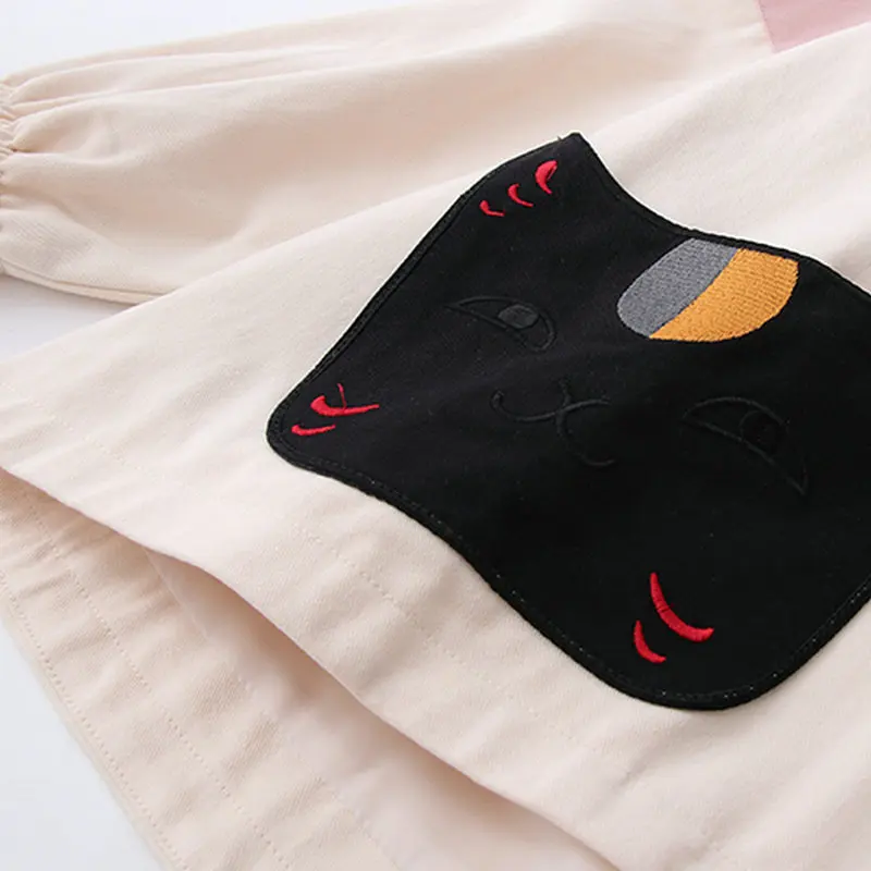 YUPINCIAGA Women Funny Embroidery Jackets 2020 Autumn Long Sleeve Patchwork Pockets Girls Casual Thin Zip Up Outerwear Coats