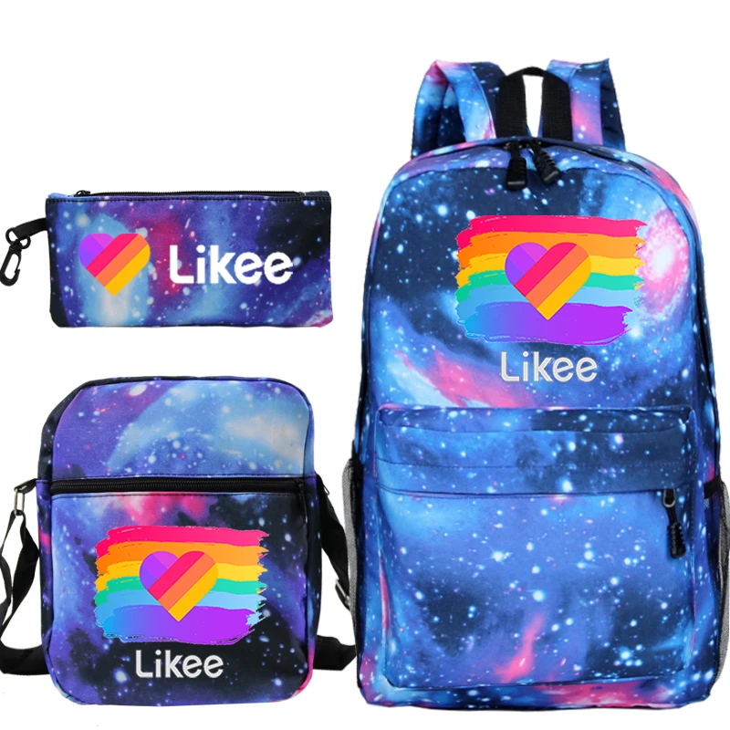 

LIKEE Backpack Fashion 3 Sets School Bags For Boys Students Girls Boys Travel Backpack Teenage Laptop Backpacks