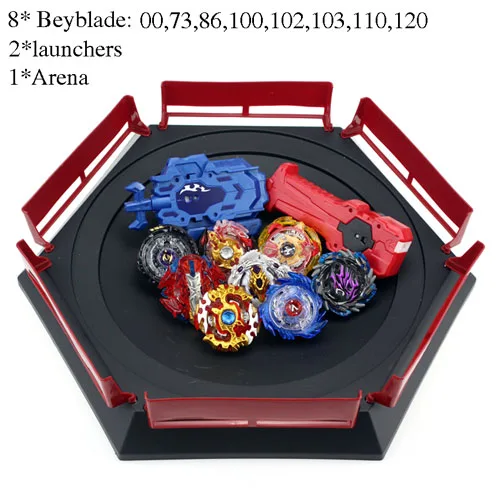 8 Pcs - E TAKARA TOMY комбинация Beyblade Burst набор игрушек Beyblades Арена Bayblade Металл Fusion 4D с пусковым устройством спиннинг топ игрушки - Цвет: 8 Pcs - E