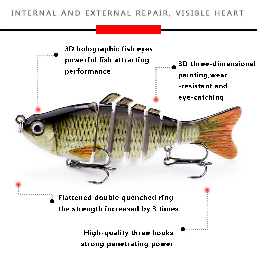 

Hot Sale Fishing Lure Paillettes Sink Channel Sub-baited Bait Fishing Gear With Bright, Rotating Vibration Simulation Fish Skin