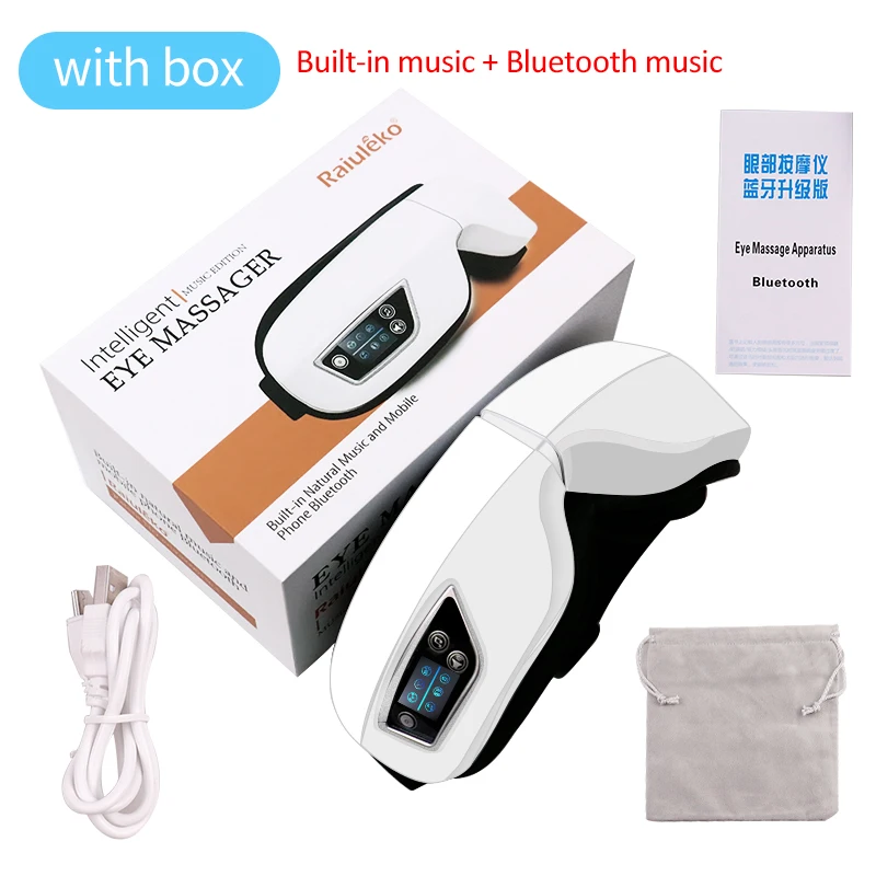 277 With box Электрический Вибрационный Bluetooth массажер для глаз прибор для ухода за глазами снятия усталости от морщин вибрационный массаж горячий компресс терапия очки - Цвет: 277 With box
