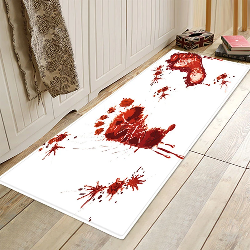 Хэллоуин дверной коврик череп мультфильм кухня Нескользящие Коврики для