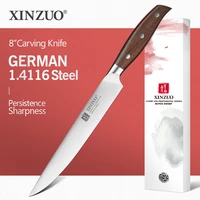 xinzuo 8 inch cleaver knife german din1 4416 stainless steel kitchen knives red sandalwood handle sashimi carving meat knife