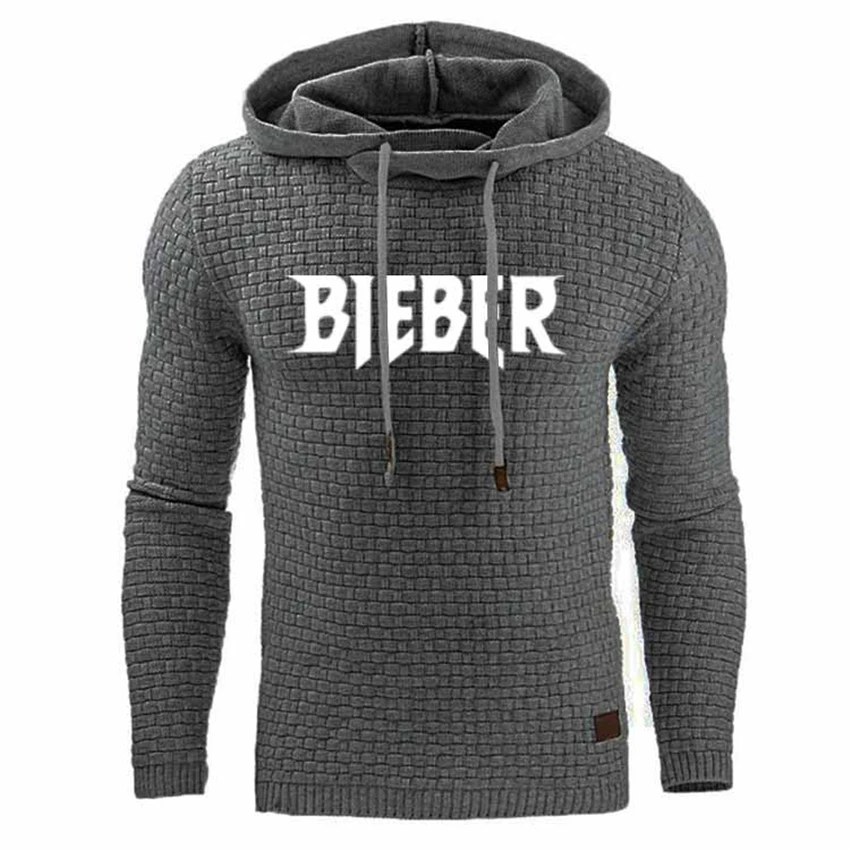 

Spring Brand Hoodies Men's Sweatshirts BIEBER Fashion Letter Printed Pullover Long Sleeves Hooded Coats Sportswear Trendy Hoody