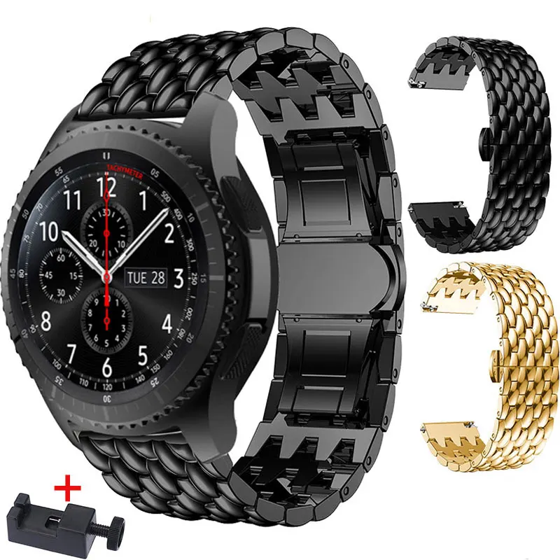 Ремешок из нержавеющей стали для Samsung Galaxy Watch 22 мм 46 металлический аксессуар