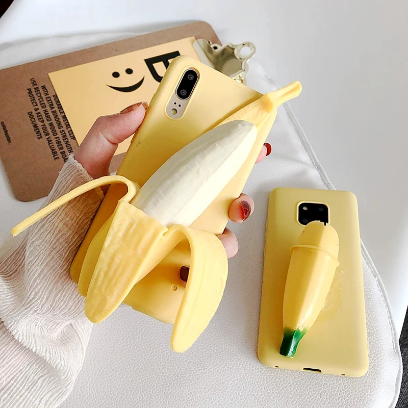Ainike 3D мягкий милый чехол банан для Huawei P8lite Honor8lite P9 P10Plus P20 P30Pro Nova3E Mate9 Maimang Мягкий