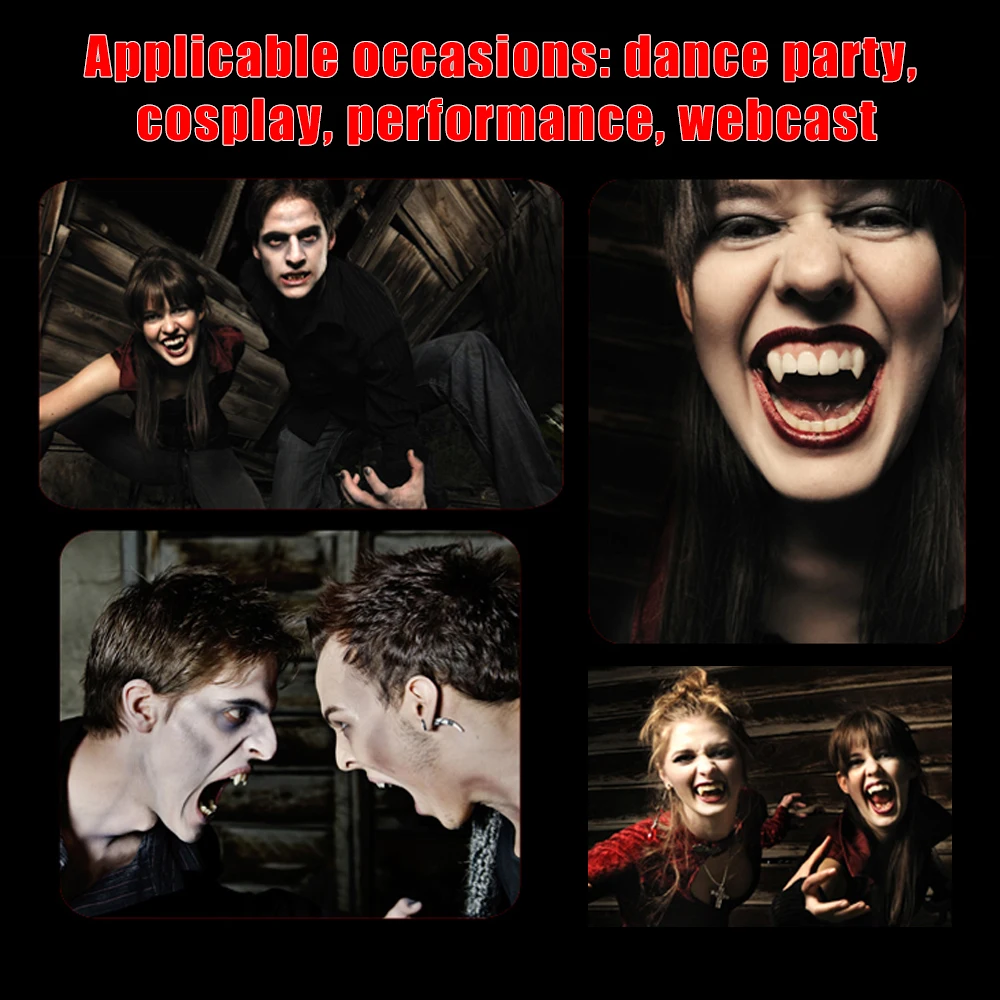 2/10 шт Косплей Хэллоуин зубные протезы зомби зубы вампира привидение дьявол клыки