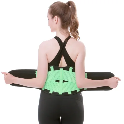 Light Green Спортивный пояс для поддержки талии, женский пояс для похудения, пояс для тренировок, женский спортивный пояс, Воздухопроницаемый корсет, пояс для фитнеса - Color: Light Green