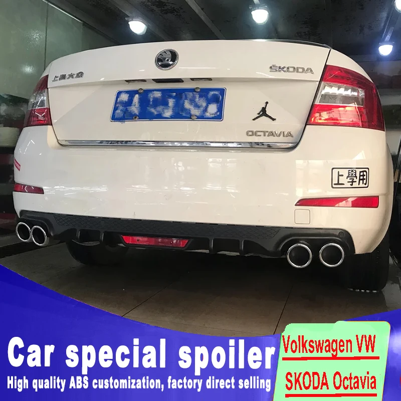 4 отверстия большой задний спойлер 2015 2016 2017 для Volkswagen SKODA Octavia по на багажник