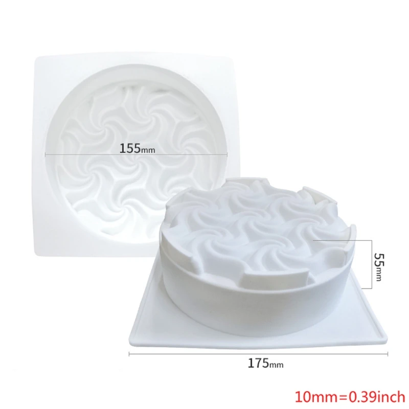 

Baking Silicone Mold for Jello, Mousse Cake, 3D Spiral Appearance Silicone Nonst