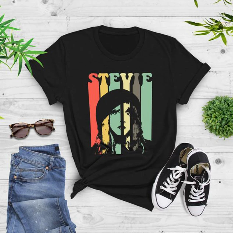 

Stevie Nicks T-shirt Letter Print Casual T-shirt Women's T-shirt