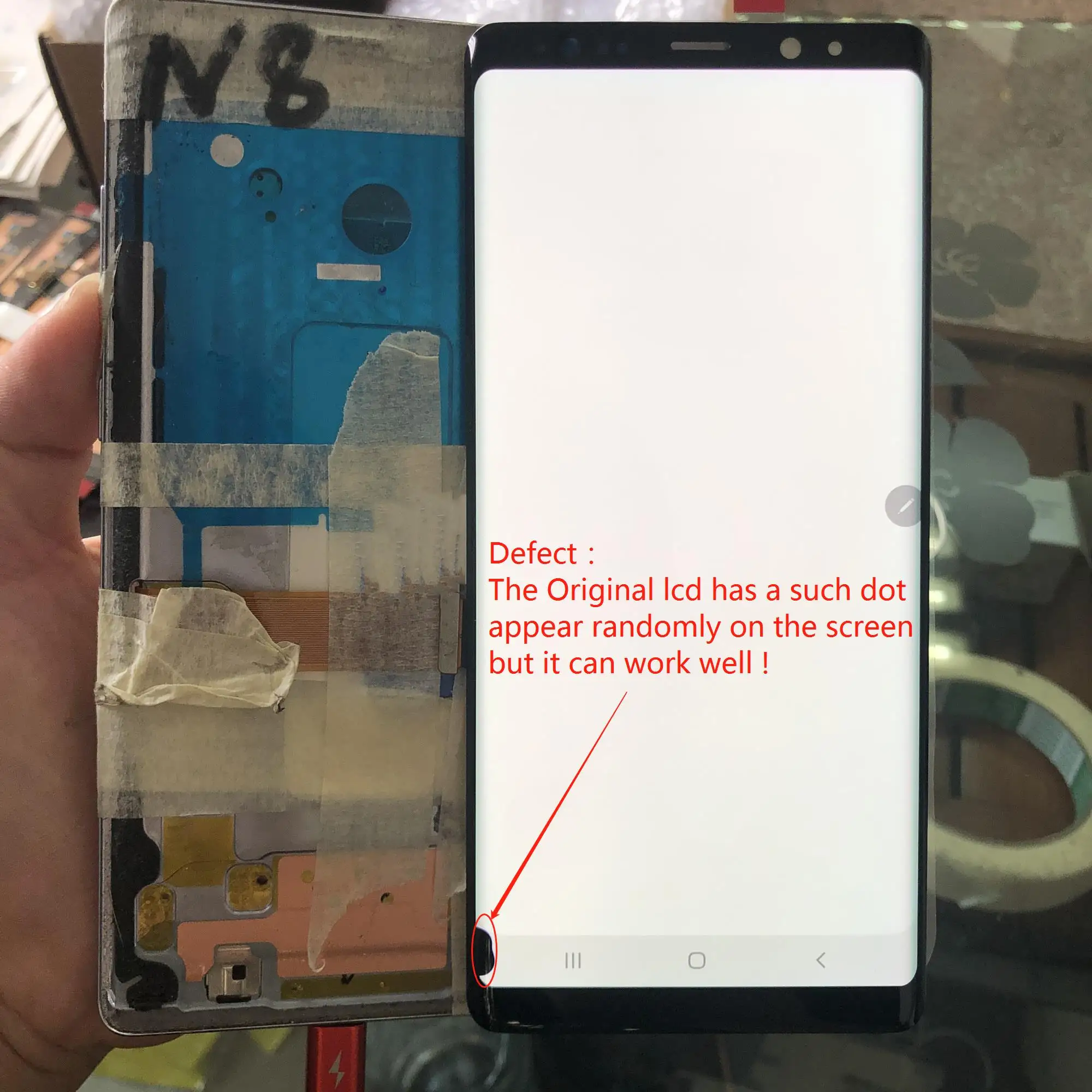 Оригинальный Amoled для Samsung Galaxy Note8 Note 8 N9500 N950FD зеркальный дефектный ЖК дисплей