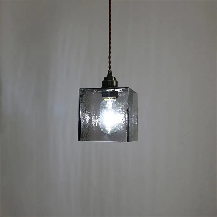 Goedkoop Novel Ontwerp Kubus Rook Grijs Hanglampen Voor Koffie Winkel Bar Nieuwigheid Loft Decor Opknoping Lamp Eetkamer Verlichtingsarmaturen