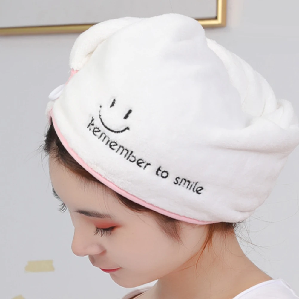 

Microfiber Bath Towel Hair Dry Quick Drying Lady Bath towel soft shower cap hat for lady man Turban Head Wrap Bathing Tools