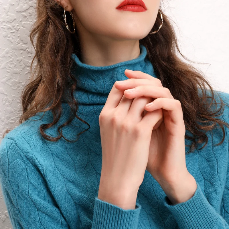 2019 новый свитер женский Водолазка пуловер Женский вязаный модный кашемировый