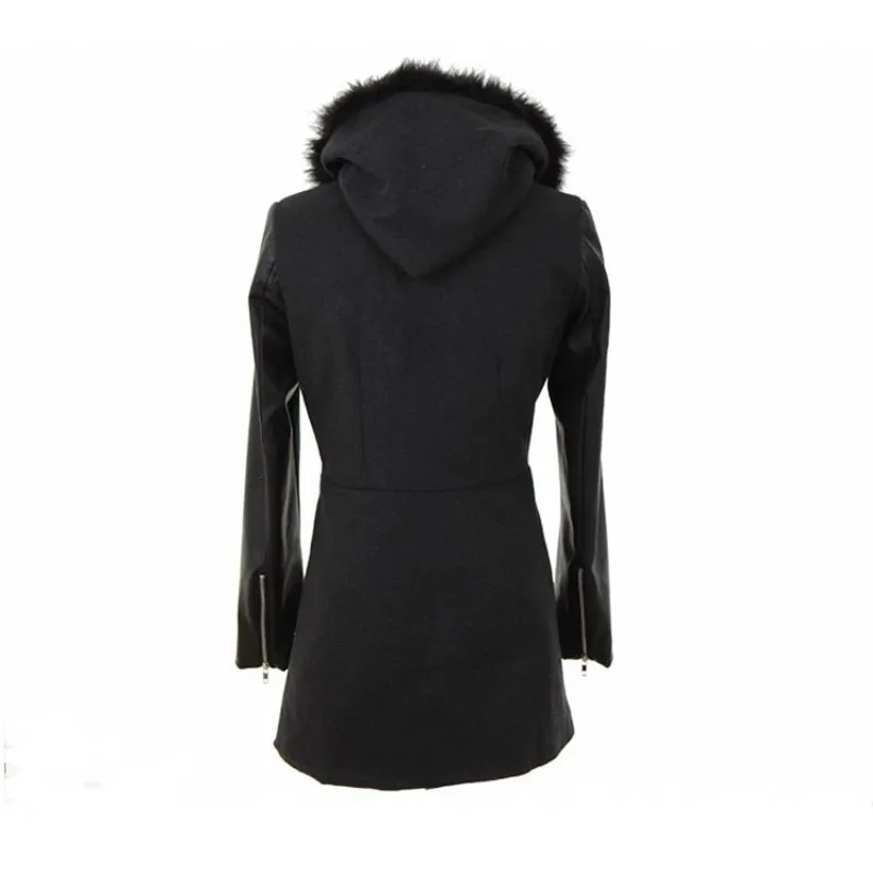 

Trend Autumn Winter Thick Trench Men Warm Plus Velvet Woolen Coat Hooded Slim Long Windbreaker Size XXXL Fur Collar Coats Mens