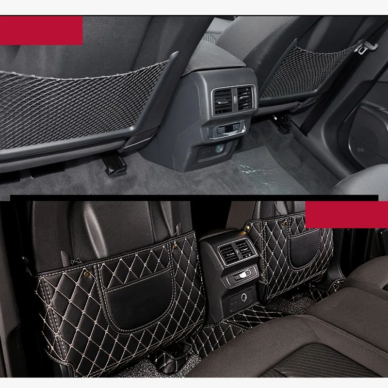 

Lsrtw2017 Fiber Leather Car Seat Anti-kick Mat Protector for Audi A3 A4 A6 Q3 Q5 2012 2013 2014 2015 2016 2017 2018 2019 2020