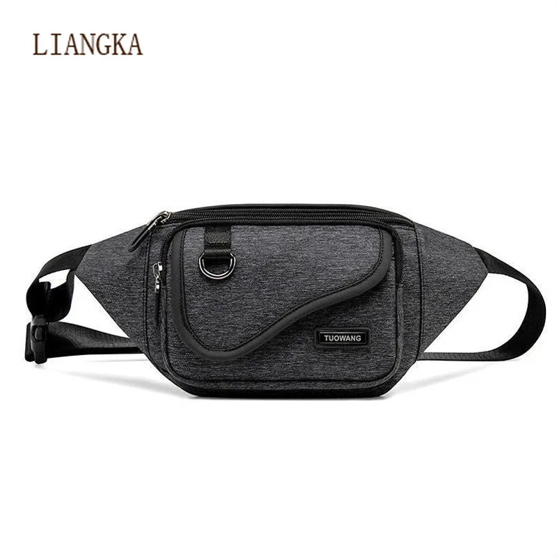 

2021 New Men's Waist Bag Customized Outdoor Sports Bag Multi Function Mobile Phone Bag Wear Resistant Oxford Cloth Diagonal Bag