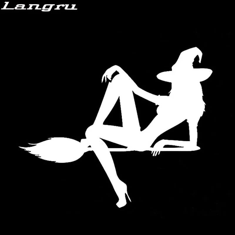 Langru 16 см * 13 3 Виниловая наклейка Горячая сексуальная женская красота Хэллоуин