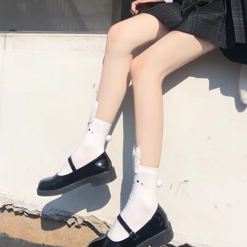 

Y Demo Harajuku Cute Rabbit Ear Socks Women Streetwear Sweet Female 2021 Tide