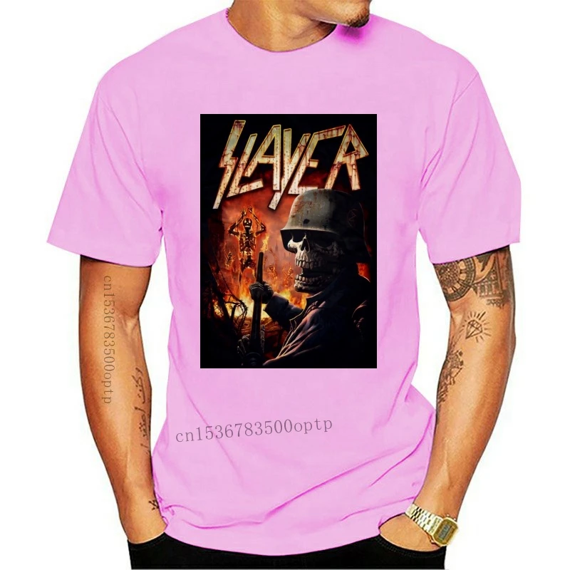 

Новинка 2015, черная футболка Slayer фонарь модель 2021, модная футболка