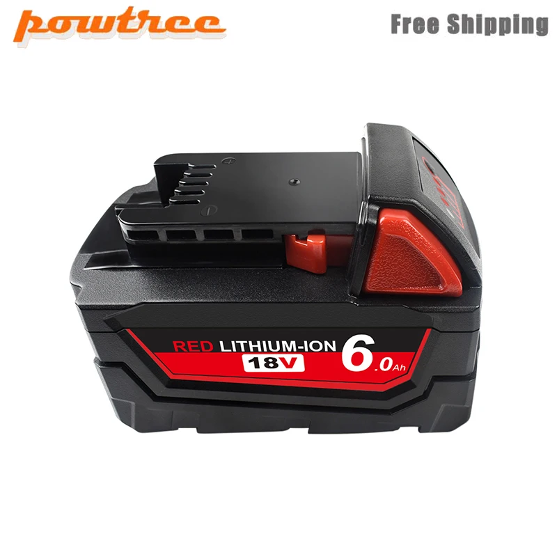 Powtree для литий-ионных аккумуляторов Milwaukee M18 6000 мА/ч 9000 Замена литий-ионной батареи