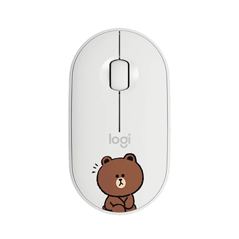 Мышь Logitech Cuty Pebble Mute Mouse беспроводная мышь для ноутбука Bluetooth друзей под названием