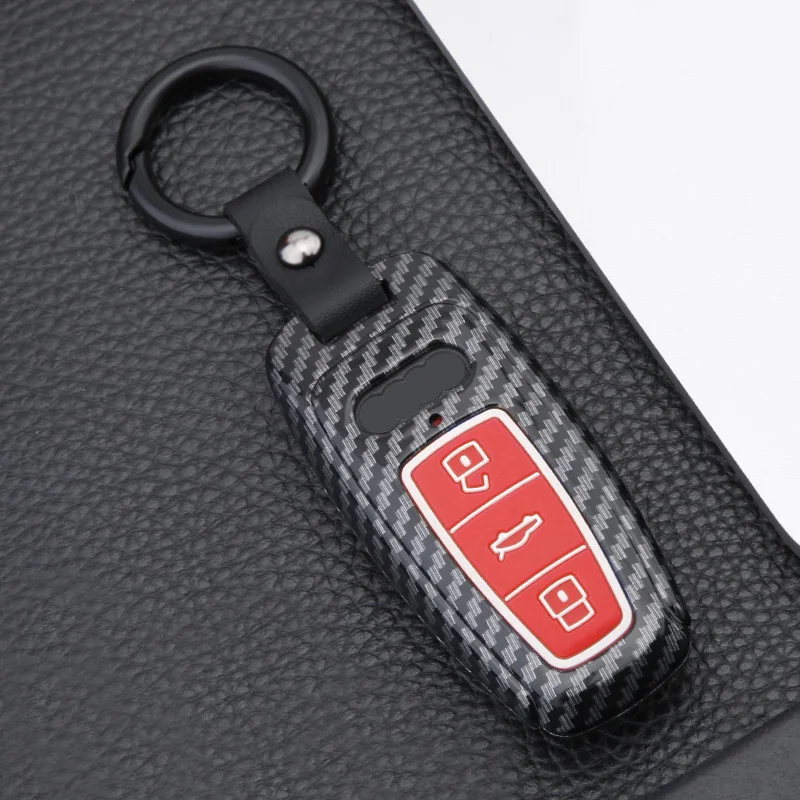 Чехол для автомобильного ключа из АБС пластика с узором углеродного волокна