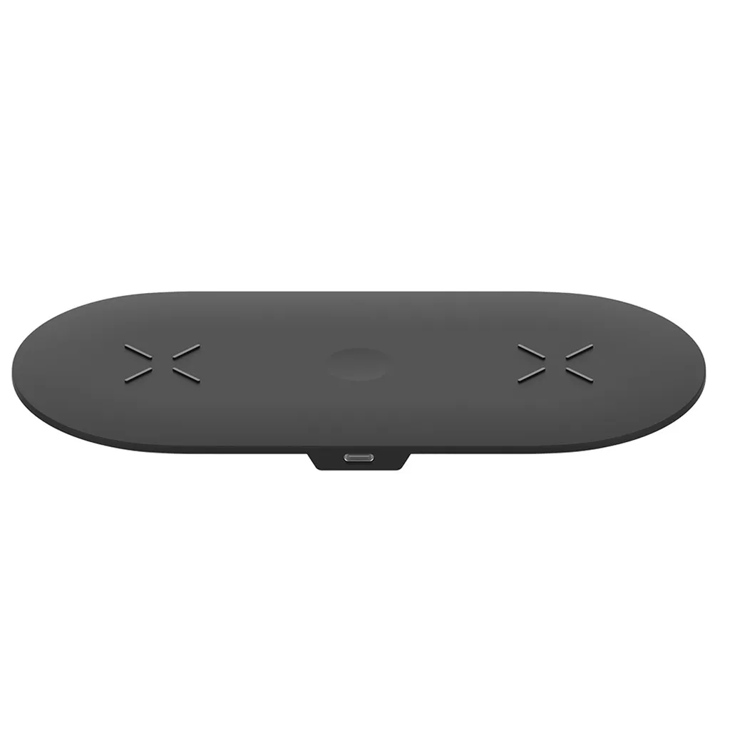 Двойное Беспроводное зарядное устройство с двойной быстрой зарядкой 10 Вт для