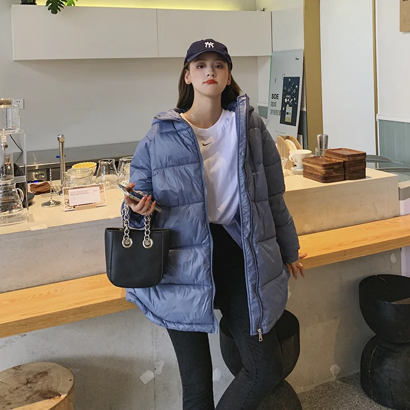 

Женская куртка с капюшоном, на хлопковой подкладке, теплая, повседневная, свободная, 2020