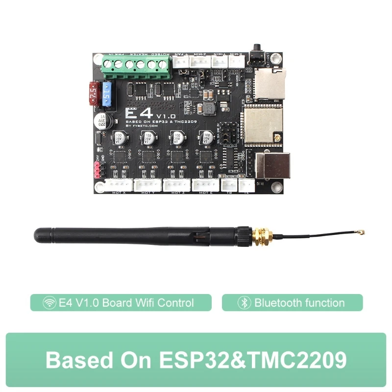 

1 Set E4 V1.0 Wifi Control Board ESP32&TMC2209 with Bluetooth for 3D Printer