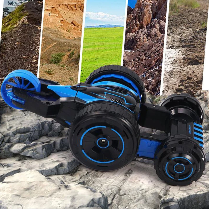 Машинка трюковая 2 4 ГГц вращение на 360 ° двусторонняя для мальчиков |