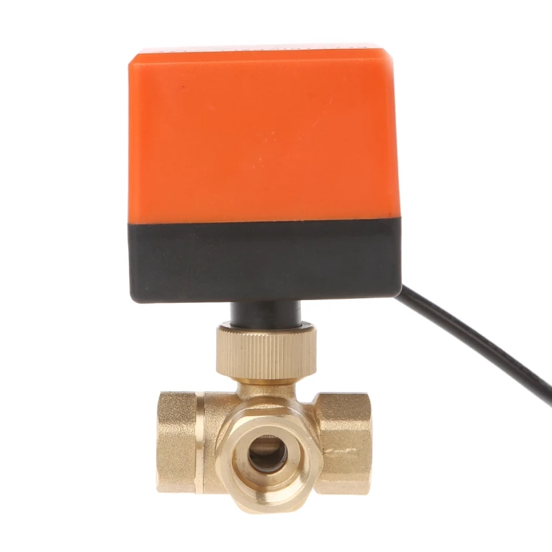 

3 way motorized ball valve electric Three line two way control AC 220 DN15/20/25 Q0KA