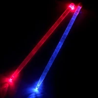 1pair 5a acrylic luminous drum stick red blue alternately noctilucent drumsticks set glow in the dark jazz drumsticks