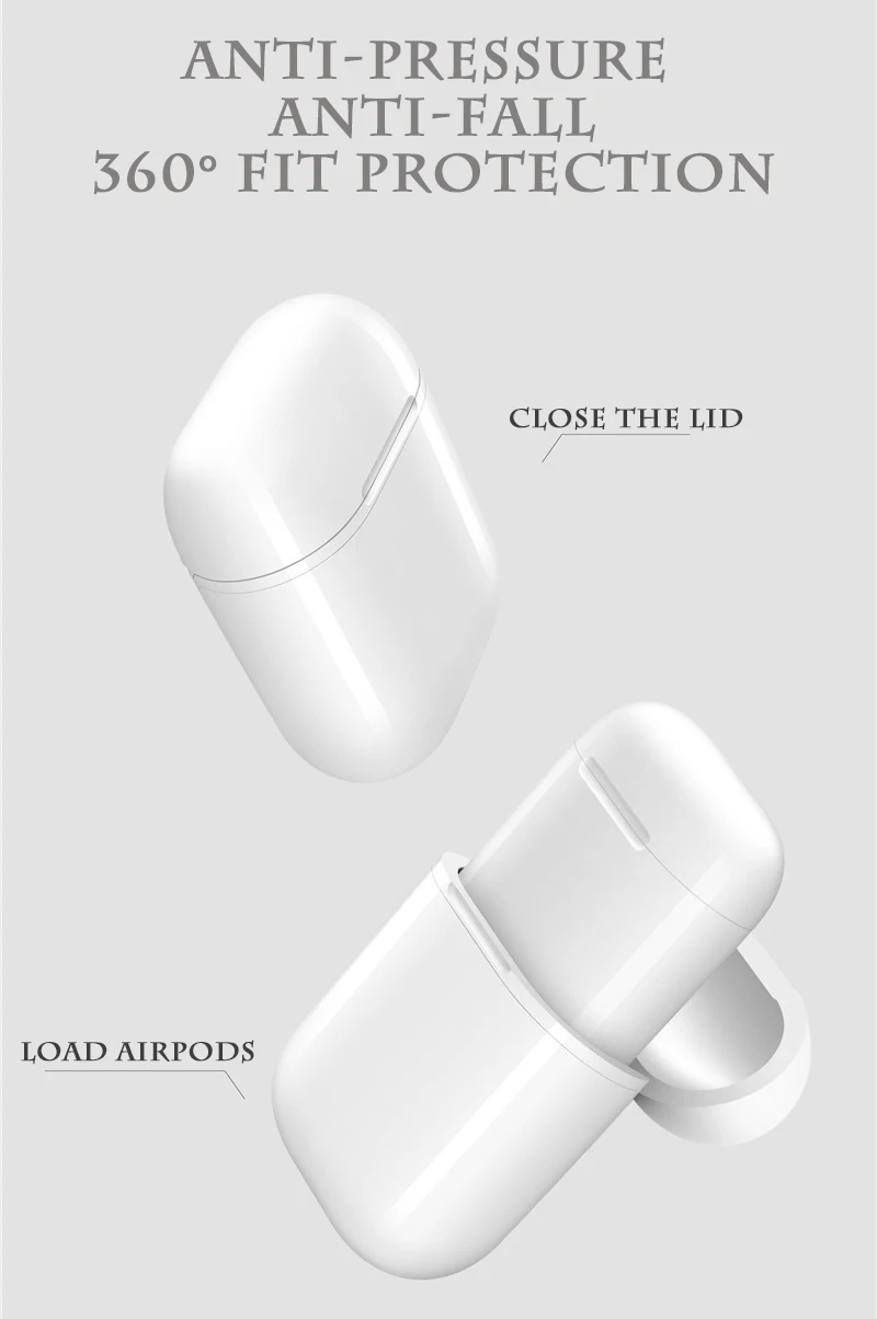 Чехол AirPods с беспроводной зарядкой для AirPods, Bluetooth гарнитура, беспроводной приемник, QI портативный