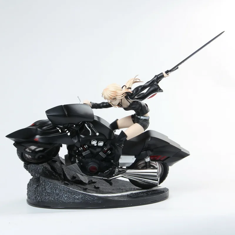

Hentai Anime Fate Grand Order Saber Alter Altria Pendragon with Motorcycle PVC High Quality Action Figure Classic Collection Toy