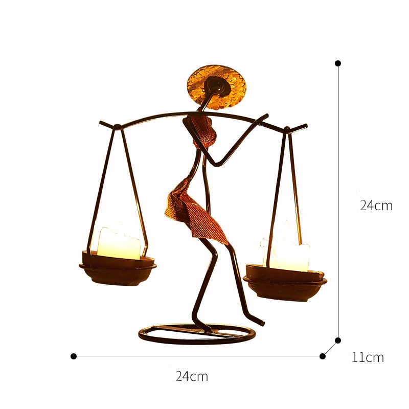 

Metal Vintage Candle Holder Home Decoration Romantic Iron Candlestick Room Decortive Wedding Christmas Candlelight Dinner Decor