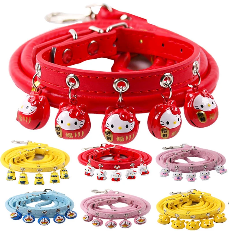 

Pet Supplies Cats Dogs Bells Cat Collars Leash Teddy Kitten Puppy Small Medium Dogs Collars With Big Animal Bells Pet Neck Strap