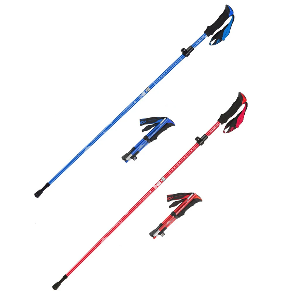 2020 открытый складной треккинговые палки светильник короткий наружный замок